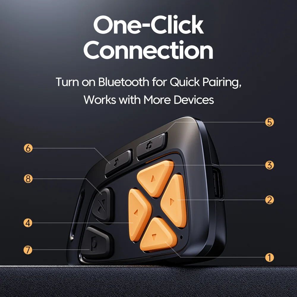 Mute Button Remote Page Turner Wireless Bluetooth Remote Control Page Turner Camera Photo Video Clicker Remote for Android iO