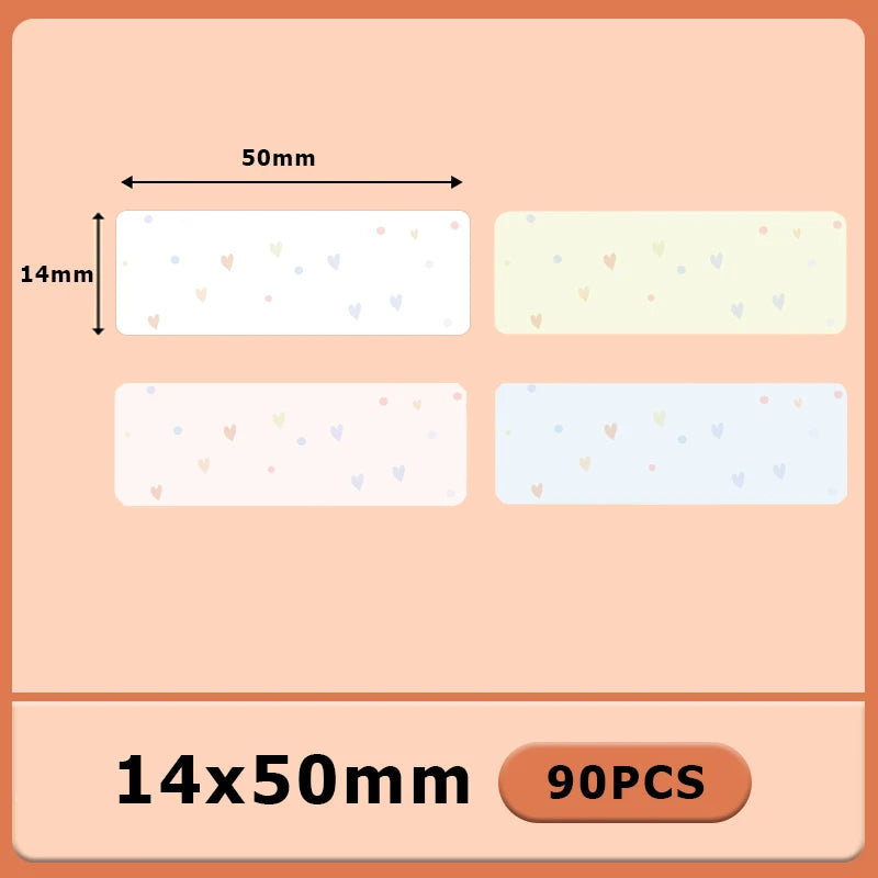 1Roll P12 P15 Thermal Label Sticker 12mm*40mm Tape Compatible Phomemo D30 Q30 Marklife P11 P50 L12 DELI Q2 Labeller - 14X50 P