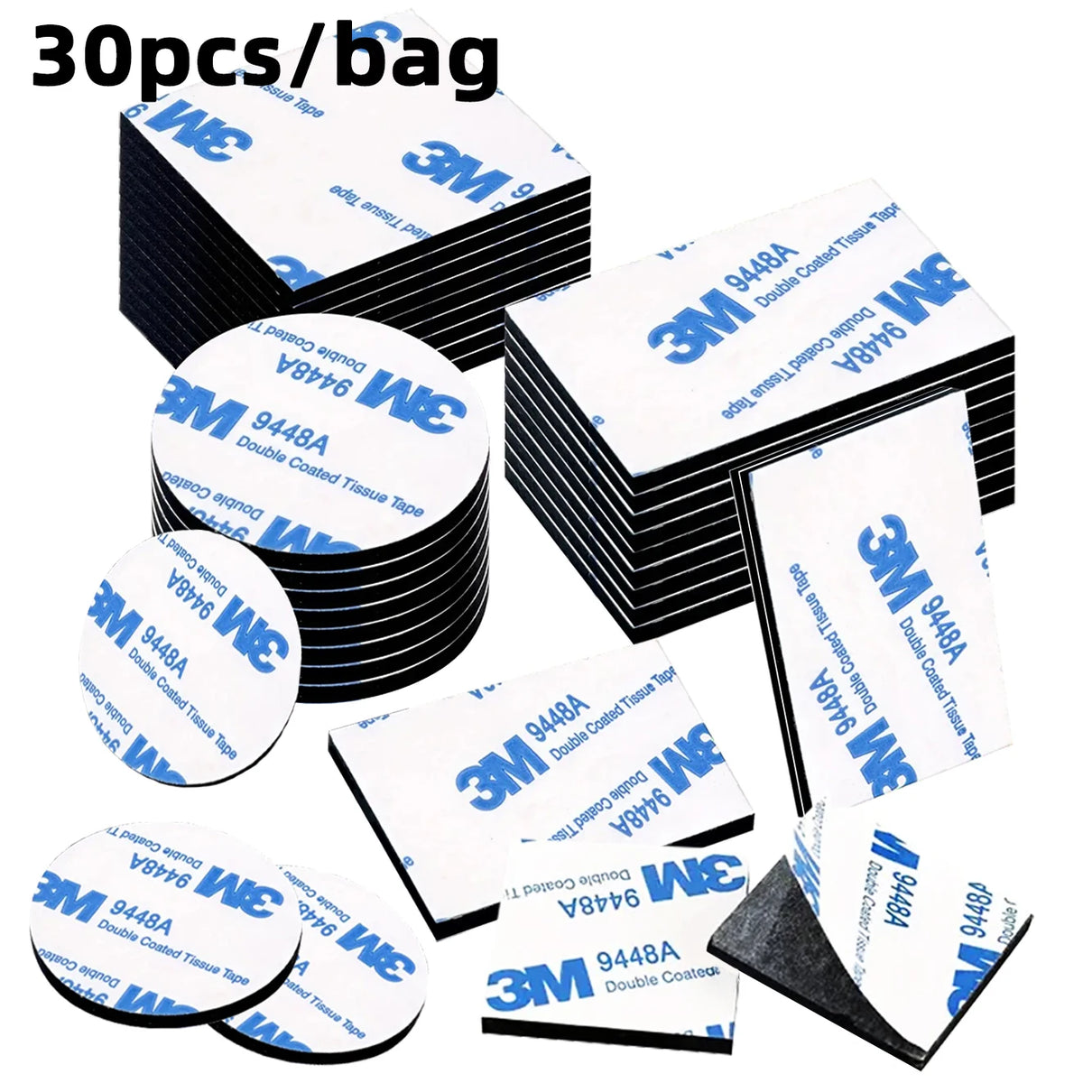 30pcs Double Sided Tape, Wall Tape Suitable For Home, Office, Car, Outdoor Use
