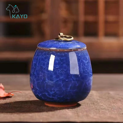 Ceramics Ash Urn Sealed Cremation Funeral Ashes Keepsake Small Animals Pet Dog Cat Memorial Suitable Home Fireplaces Burial