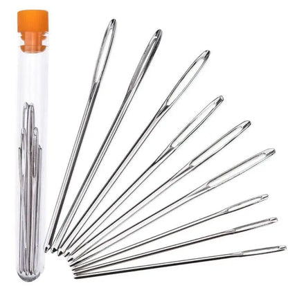 9 PCS Large Eye Blunt Sewing Needles Cross Stitch Knitting Needle Handmade Leather Embroidery Thread Needle Sewing Accessorie