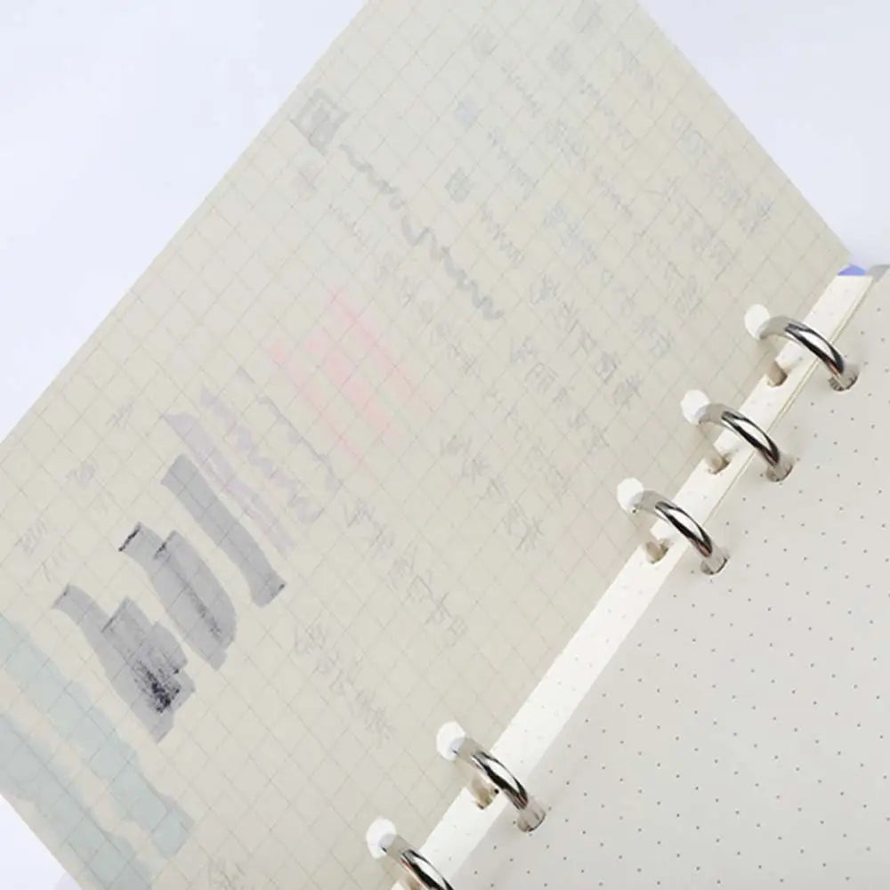 45 Sheets/90 Pages Ring Notebook Insert Refills 6 Holes Loose Leaf Papers Journals A5 A6 A7 Spiral Diary Planner Inner Core P