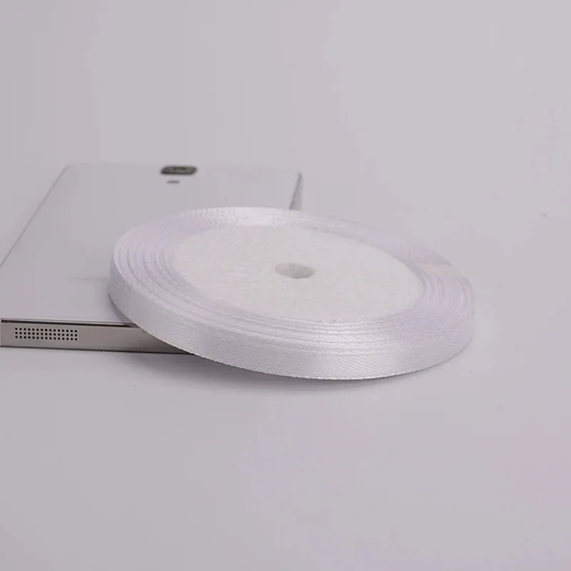 (25yards/roll)6mm-75mm White Silk Satin Ribbons Wedding Decorative Ribbon Gift Wrapping DIY Handmade Materials 9 Size