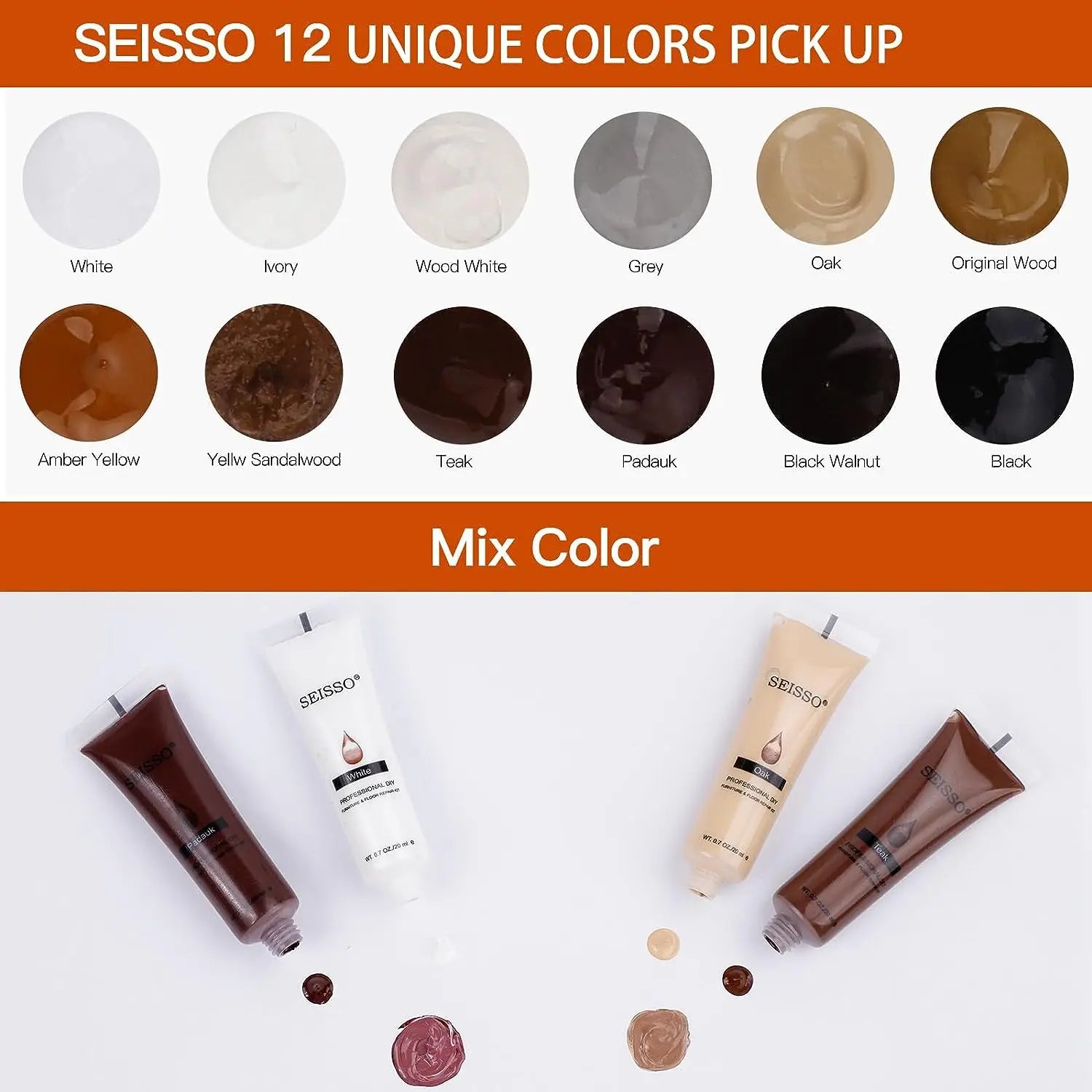 Wood Paint Repair Furniture Restore Stains Markers Cover Surface Scratch for Wooden Floor Table Oak Cabinet Door Veneer Walnu