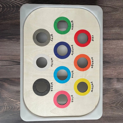 Children's Sensory Tray Table Color Hairball Game Wooden Tile Montessori Early Education Toys Kids Toys Educational Accessori