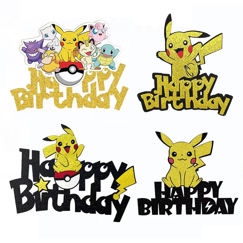 Cake Decoration, Pokemon Cake Topper, Pikachu Party Decor, Kids Birthday Supplies, Cake Decorating Gifts, Anime Figure Decora