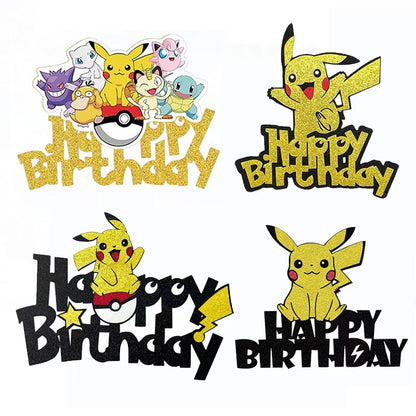 Cake Decoration, Pokemon Cake Topper, Pikachu Party Decor, Kids Birthday Supplies, Cake Decorating Gifts, Anime Figure Decora