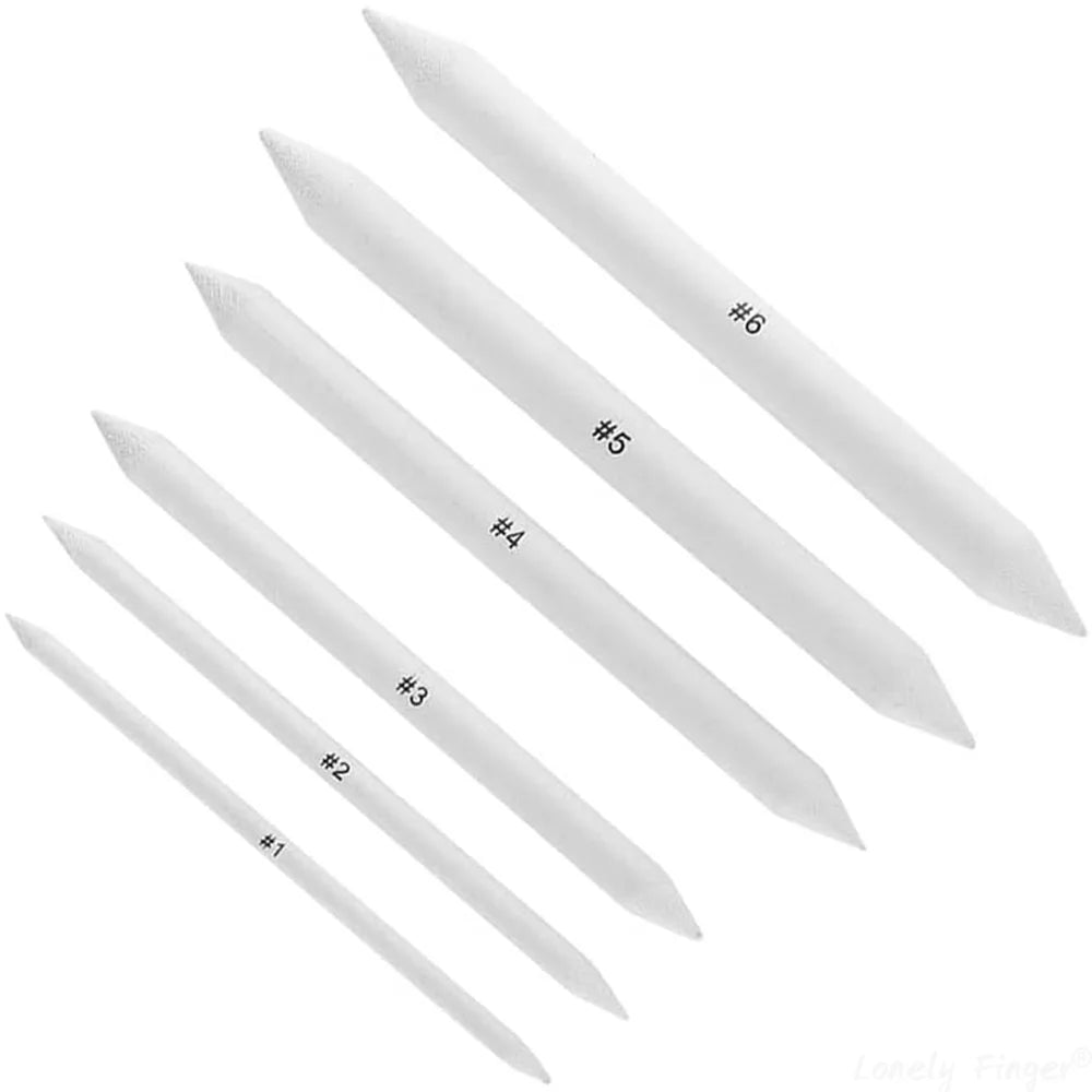 6/12 Pcs Blending Stumps, Paper Art Blenders, Drawing Pencils for Student - 6pcs Paper Pen