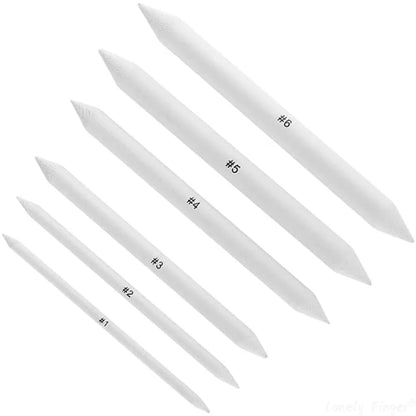 6/12 Pcs Blending Stumps, Paper Art Blenders, Drawing Pencils for Student - 6pcs Paper Pen