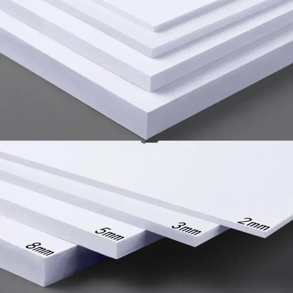2/5pc 30x20cm White/Black/Blue PVC foam board For DIY Building model materials Handmade Model making material plastic flat bo