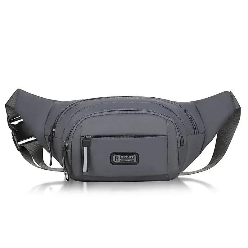 Men Canvas Fit Waistpack Mobile Fanny Waist Packs Men's Sports Outdoor Leisure Running Anti Theft Ultra Thin Invisible Waist 