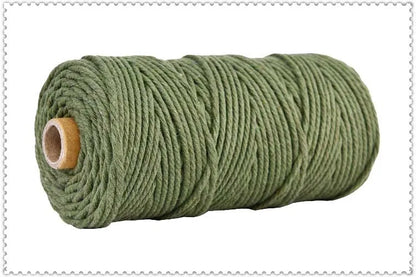 Handmade Boho Decor 4mm 100% Colorful Cotton Cord Rope Thread Twisted Macrame String DIY Home Wedding Decoration Supply 110ya