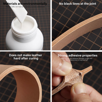 WUTA 100/500ml Leathercraft Cement White Glue Water Based Universal Strong Adhesive Liquid Glue Repair For Leather Paper Wood