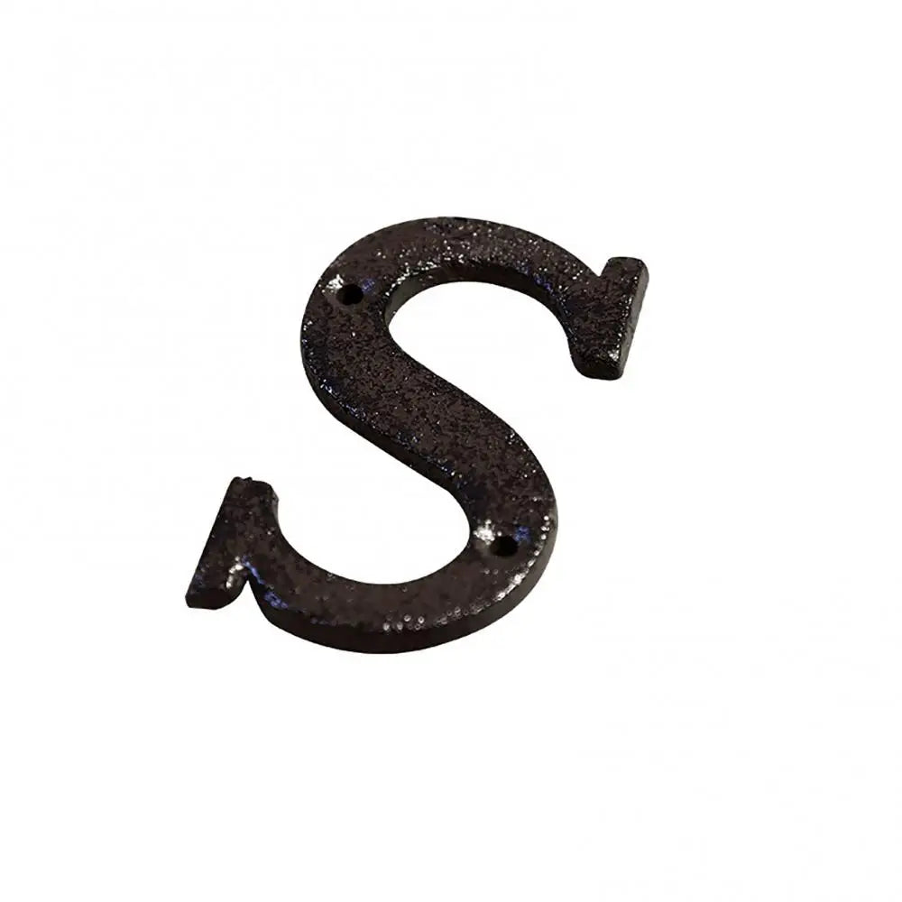 Antique Doorplate Address Numbers Apartment Street Address Plaque Retro Groceries Cast Iron Metal House Doorplate Letter Symb
