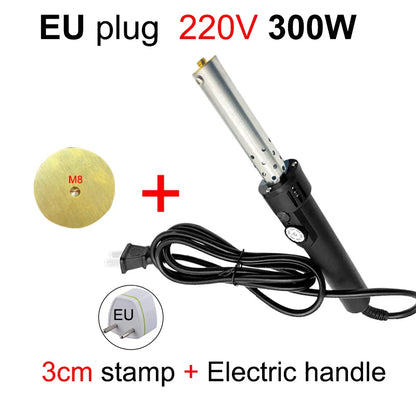 Custom Electric Branding Iron Temperature-Controlle Stamping Heater Wood Handcraft Leather Cake Food Adjustable Temperature I