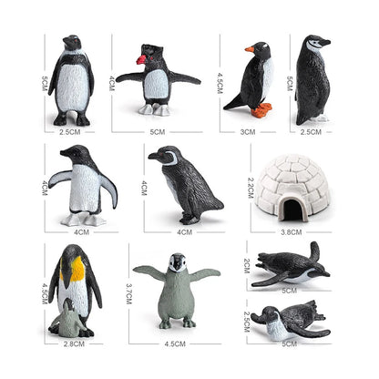 Simulation Plastic Animal Figurines Collection - Marine, Land & Insect Animals Miniature Set Toy for Kids Gift Playset Model 