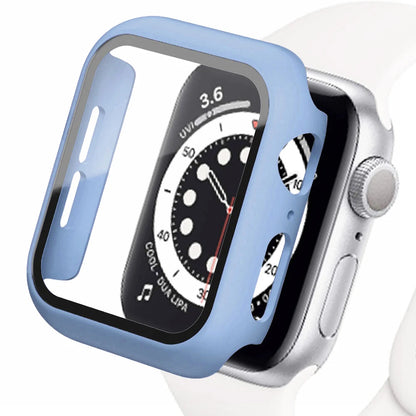 Tempered Glass+cover For Apple Watch Accessories 45mm 41mm 44mm 40mm 42mm Screen Protector Apple watch Case serie 9 4 5 6 SE 
