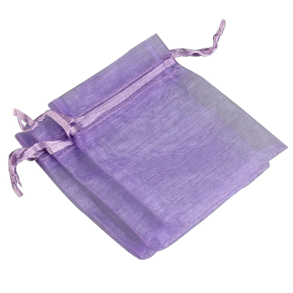50/100pcs/lot Organza Gift Bag For Jewelry 24 Colors Drawstring Pouches For Wedding Christmas Candy Gift Bags Jewelry Packing