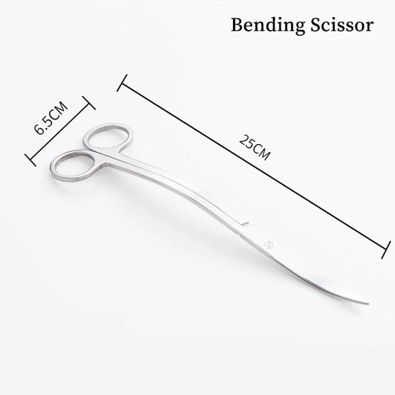 Aquarium Accessories Hard Stainless Steel Aquarium Tool Scissor Tweezers Plants Wave Scissors Fish Tank Shovels Cleaner Suppl