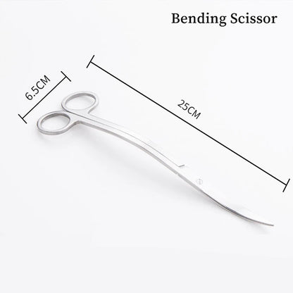 Aquarium Accessories Hard Stainless Steel Aquarium Tool Scissor Tweezers Plants Wave Scissors Fish Tank Shovels Cleaner Suppl