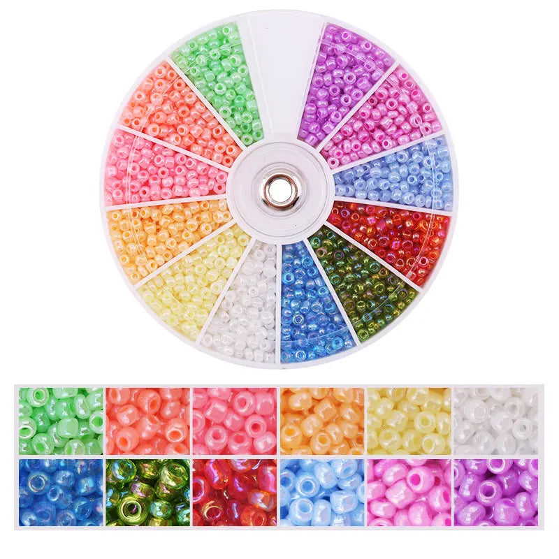 2000pcs/Lot 12Grids Glass Seed Beads Set Charms Jewelry Beads For Bracelet Necklace Earrings Handmade Craft DIY Jewelry Makin