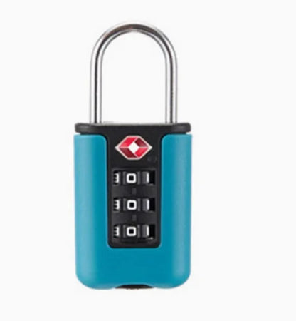 Approved Luggage Lock 3 Digit Combination Password Lock Travel Suitcase Security Padlock Black - Blue