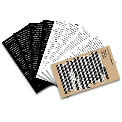 8 Sheet Quote Stickers for Journaling Small Talk Stickers Phrase Word Notebook DIY for Art Journal Collage Album Aesthetic - 