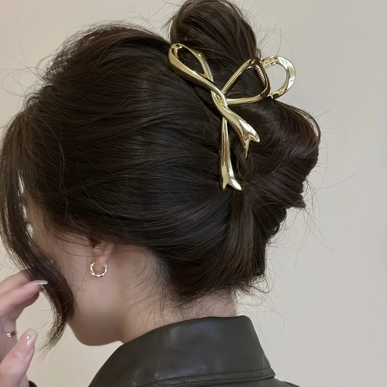 New Vintage Ribbon Bow Hair Claws Metal Hair Clips Crab Headwear Hairpins Shark Ponytail For Women Hair Accessories Barrettes