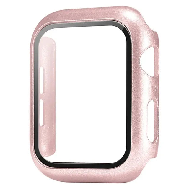 Glass+Cover For Apple Watch case 44mm 40mm 41 42 45 mm 49mm 46mm Screen Protector iWatch series Ultra 10 9 8 7 6 SE 5 Accesso