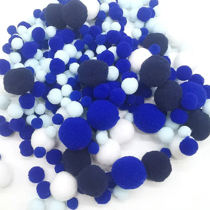 8-30mm Pom poms Multi-Colored Pompoms Soft Fluffy Puff Pompom Balls for Kid DIY Creative Craft Wedding Decor Sewing Supplies 
