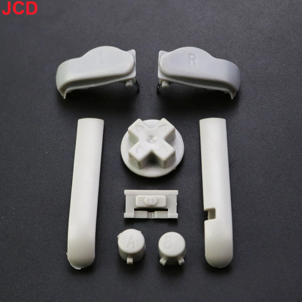 1 Set 17color AB Colorful L R Buttons Keypads For Gameboy Advance Buttons Frame For GBA D Pads Power ON OFF Buttons - gray