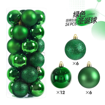 24pcs 3cm Christmas Balls Christmas Tree Ornaments Ball Xmas Hanging Tree Pendants Home Party Christmas Tree Decor New Year G