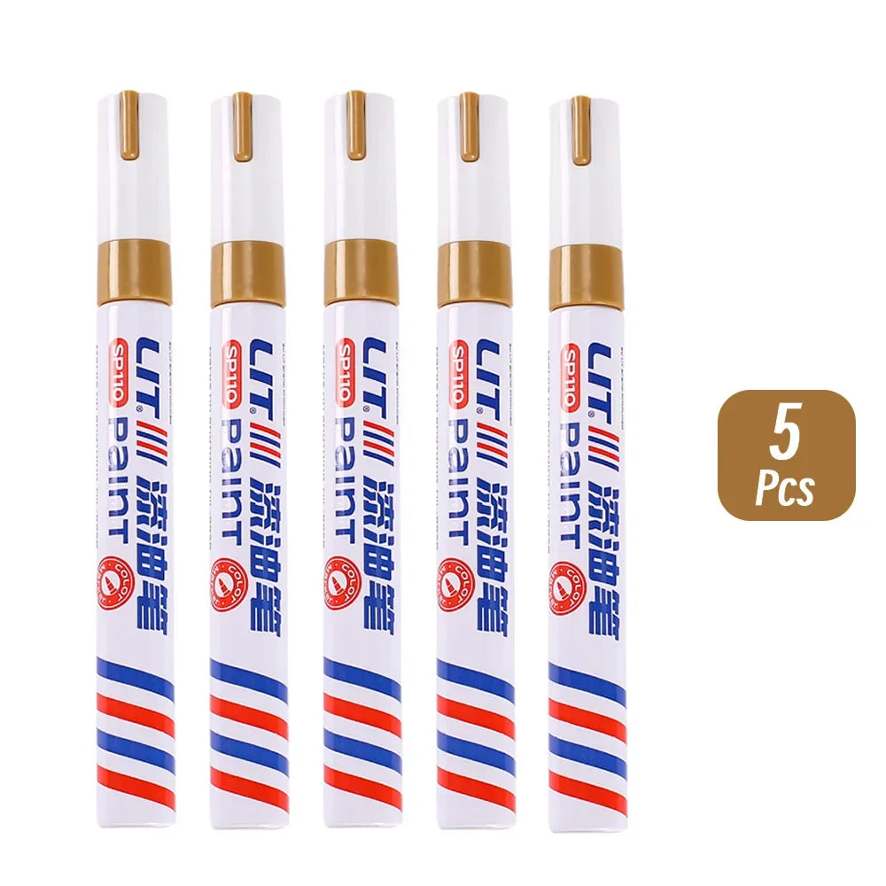 3mm 10p Colorful 8 Colors Permanent Paint Marker Waterproof White Markers tire tread rubber fabric Paint metal Paint Marker P