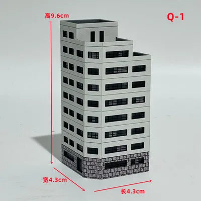 Architecture 1:300 ABS Building Scene Plastic Assembly Model Train Layout Design Materials