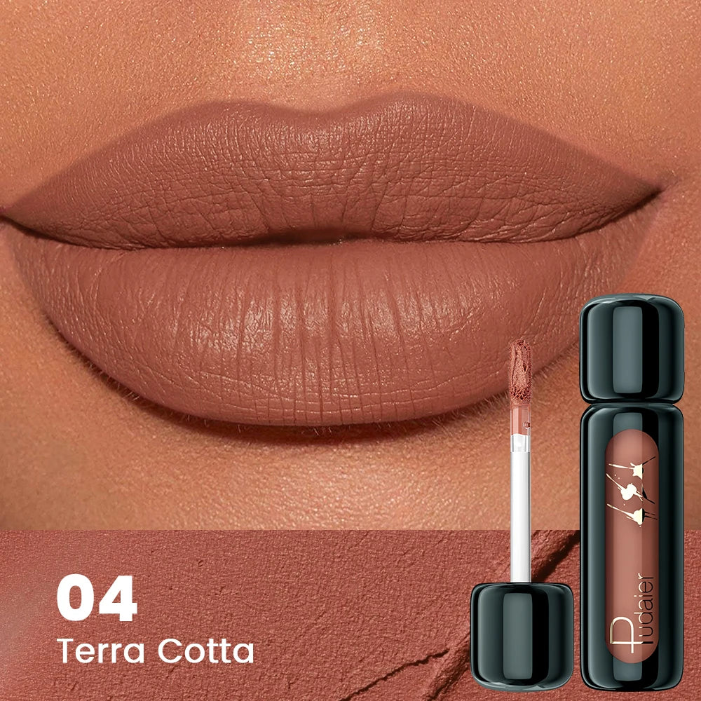 1pc Matte Velvet Lip Gloss, Highly Saturated Liquid Lip Mud, Non-Stick Long Lasting, All Skin Tones Compatible,Mother's Day G