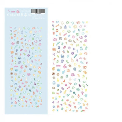 Cute Cartoon Little Pattern Deco Sticker Hand Account Star Card Photo Album Planner Scrapbook Notebook Diary Decorative Stick