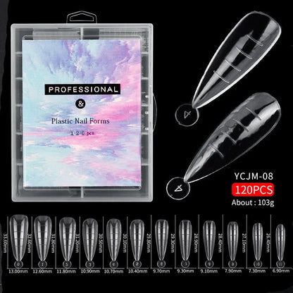 Misscheering 120Pcs/Box Transparent Fake Nails Acrylic French Nail Tips Full Coverage Press On Nails Accessory DIY Manicure T