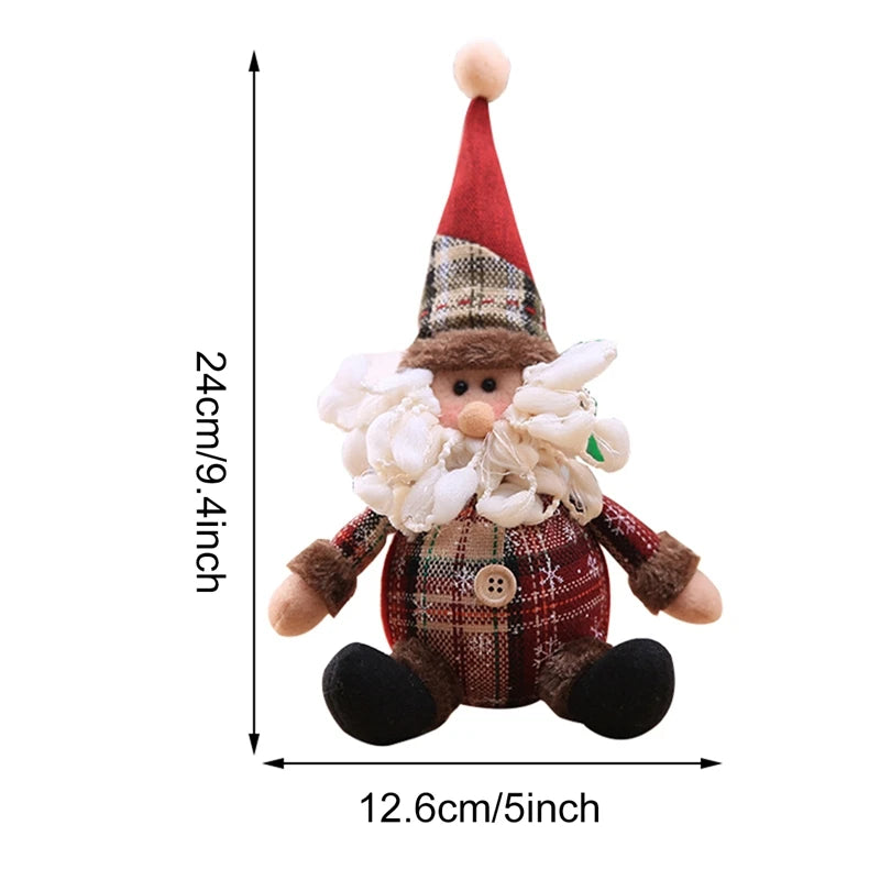 Snowman Doll Merry Chirstmas Decor for Home Table 2023 Elk Doll Christmas Ornaments Santa Claus Navidad Gift Happy New Year 2