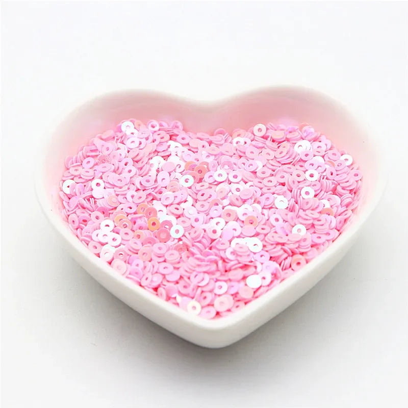 10g Solid Color Sequins Flat Round Pvc Clothing and Shoes Accessories DIY Hand-embroidered Flat Pieces 3mm 4mm 5mm 6mm