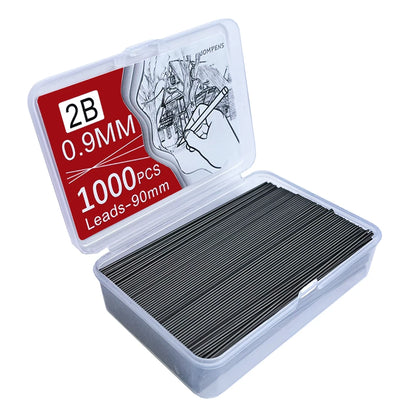 1000Pcs Mechanical Pencil Lead Core 0.5 0.7 0.9 1.3 2.0mm Large Capacity Replaceable Pencil Refills Student Affordable Gift B