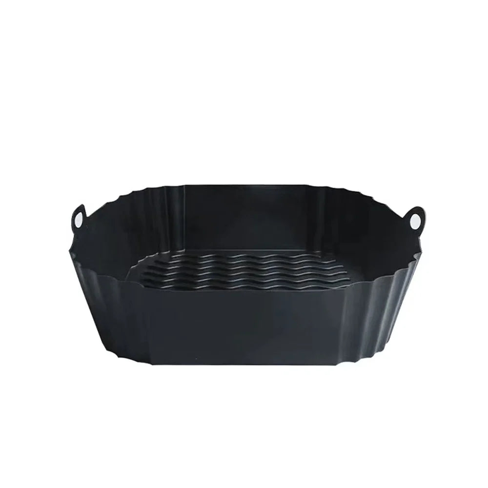 Silicone Air Fryer Liners, Replacement of Parchment Paper Liner - Reusable & Heat Resistant Air Fryer Silicone Baking Tray - 