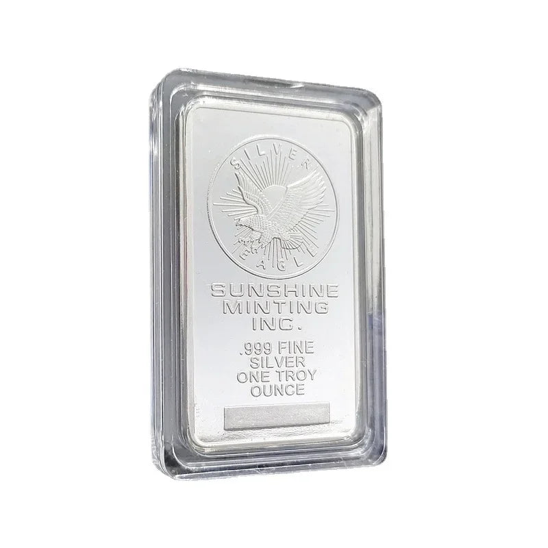 1pcs American Liberty 1OZ Value In God We Trust Fine Silver Bullion Bar US Union Souvenir Coin Gifts Square Silver Coins Eagl
