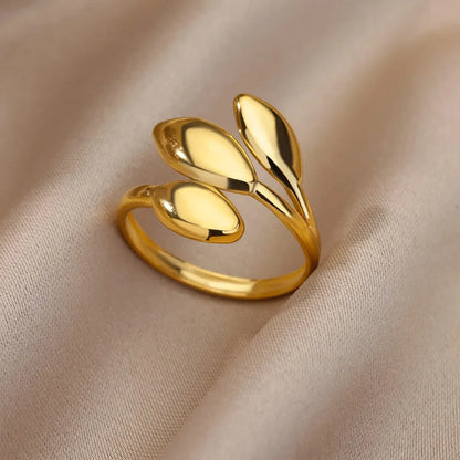 316L Stainless Steel Rings for Women Gold Color Never Fade Luxury Classic rings wedding couple rings Jewelry