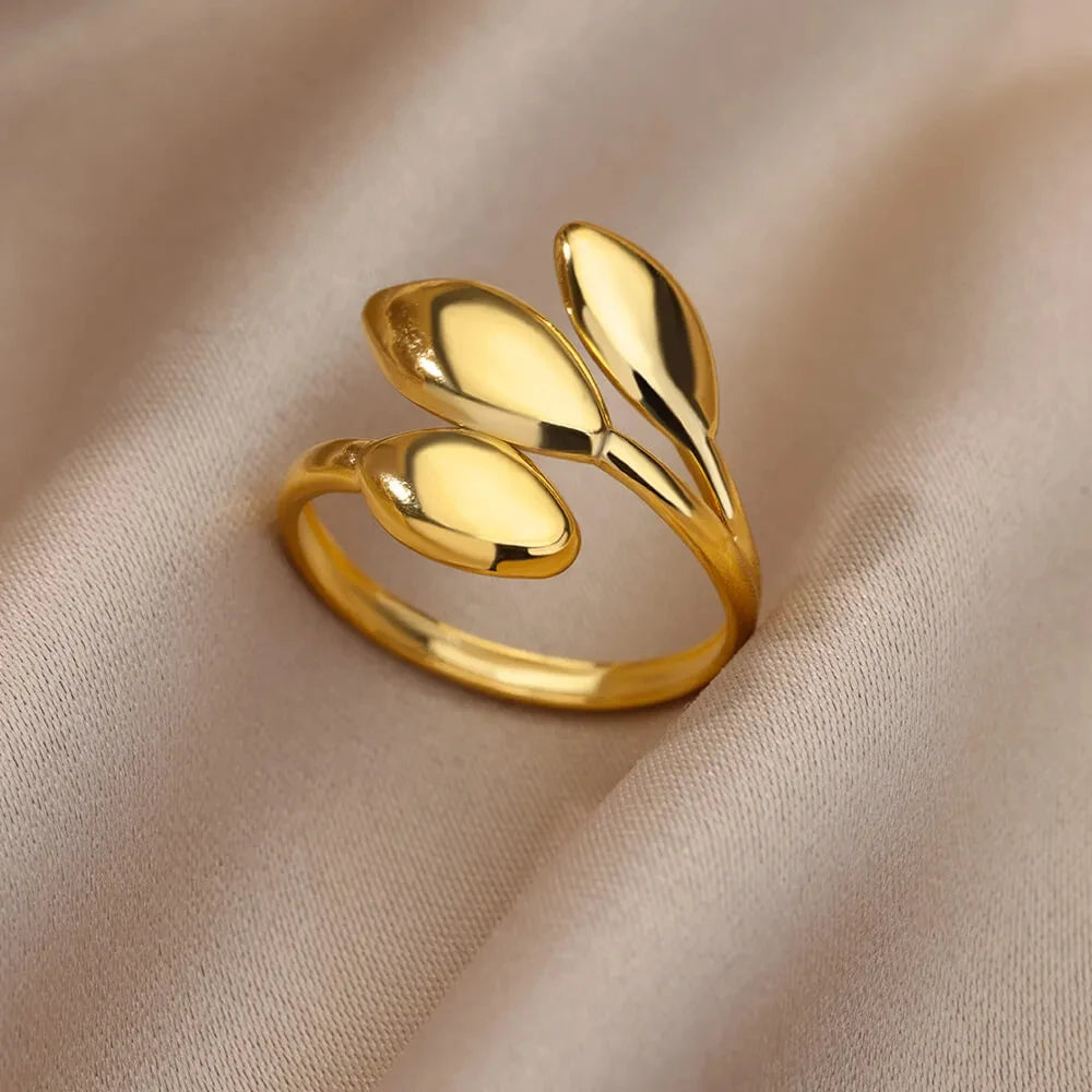 316L Stainless Steel Rings for Women Gold Color Never Fade Luxury Classic rings wedding couple rings Jewelry - 9