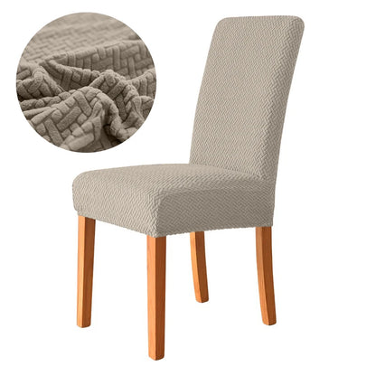 Elastic Dining Room Chair Cover Stretch Thick Jacquard Kitchen Chair Cover Slipcover For Dining Kitchen Hotel Wedding Banquet