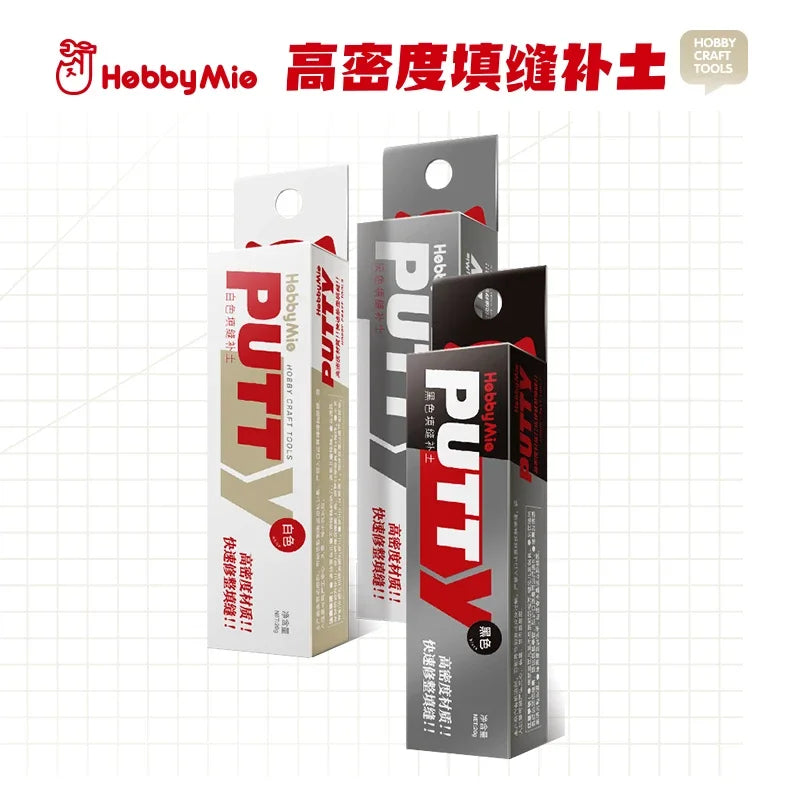 HOBBY MIO 20g Black/White/Grey Putty Quick Drying Model Repair Filling Parts for Military Model Hobby Tools DIY Accessories