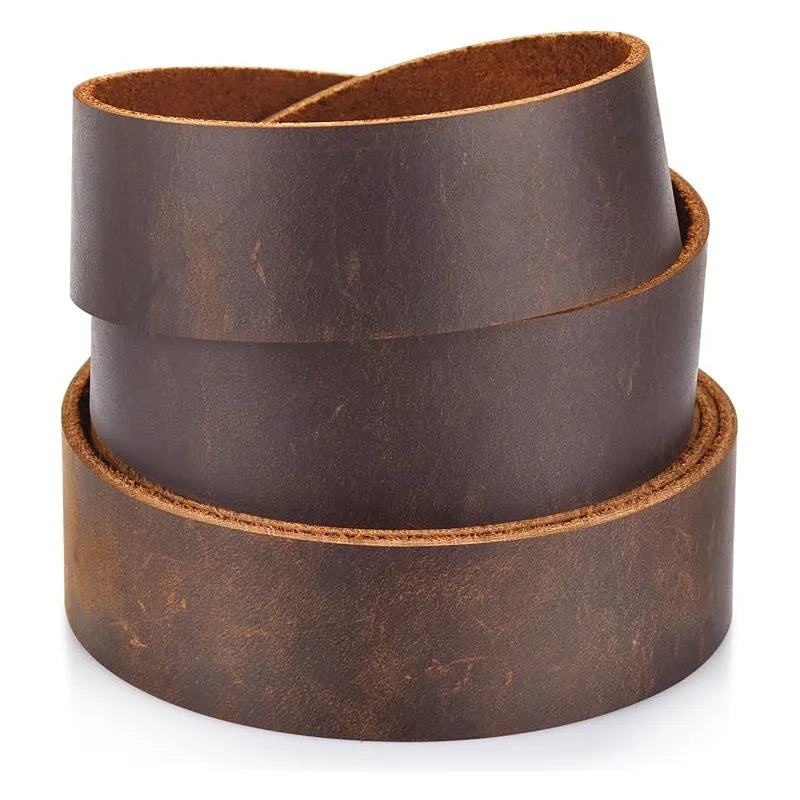 Genuine Leather, Top Grain, Vintage-style Cattlehide Leather Strip, Crazy Horse Leather, Handmade DIY, 1.8mm Thick, Oily Waxe