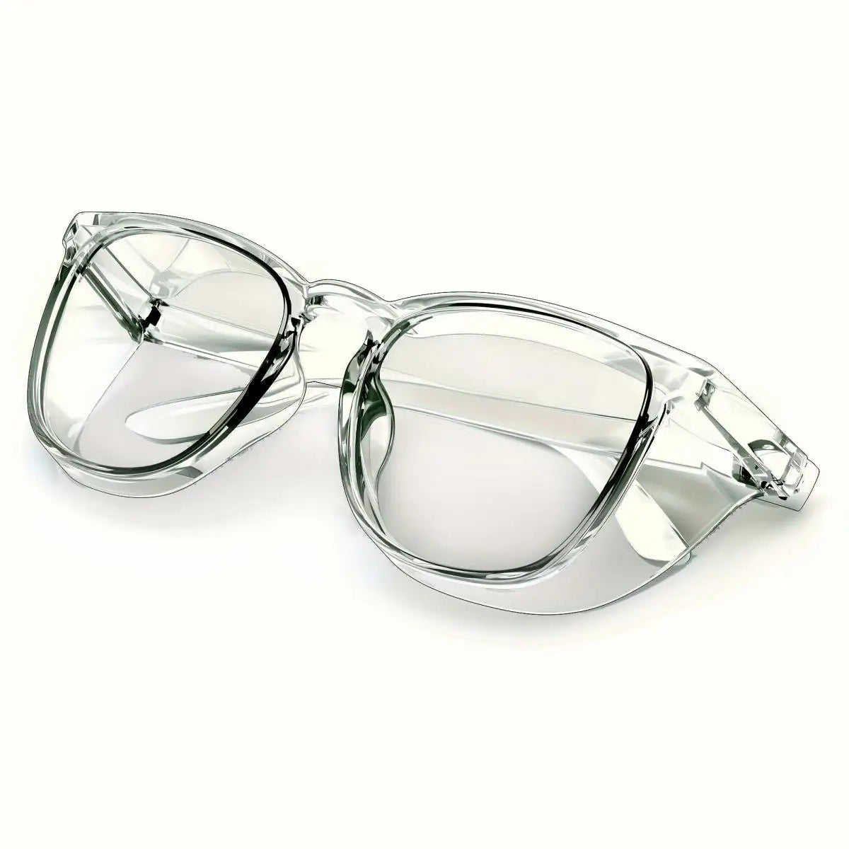 1pc Anti Pollen Safety Glasses Square Anti Fog Blue Light Blocking Glasses with Side Shields for School Daily Life - Gray