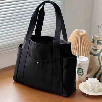 Large Capacity Canvas Tote Bags for Work Commuting Carrying Bag College Style Student Outfit Book Shoulder Bag Shopping Bag -