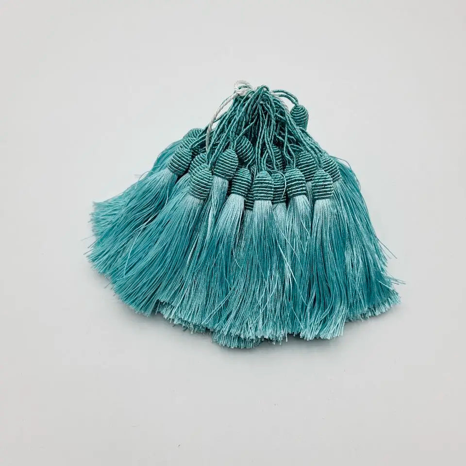 Beatiful 5pcs Hanging Rope African LaceTassels Fringe Sewing Tassel Trim for Fabric DIY Curtain Accessories Decoration - Blue